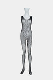 Black Sleeveless Fishnet Bodystocking