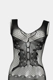 Butterfly Lace Fishnet Bodystocking – Black