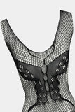 Butterfly Lace Fishnet Bodystocking – Black