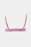 Elegant Lace & Satin Underwire Bra – Soft Pink