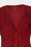 Elegant Red Lace Nightwear Set – Sensual & Comfortable