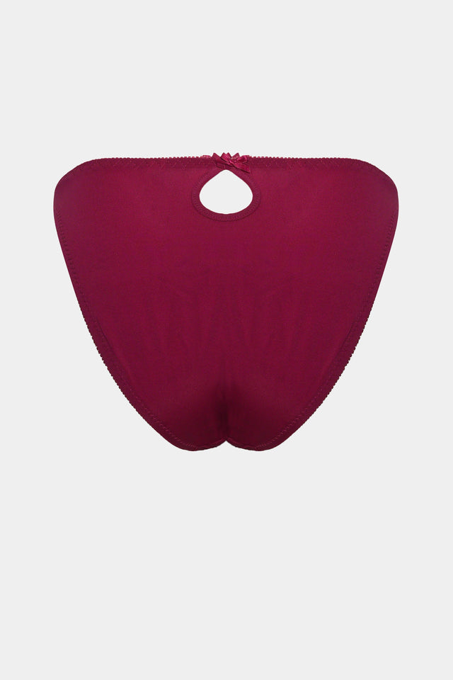 Elegant Lace Underwire Bra – Deep Wine Red