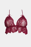 Elegant Burgundy Lace Bralette – Sexy & Comfortable