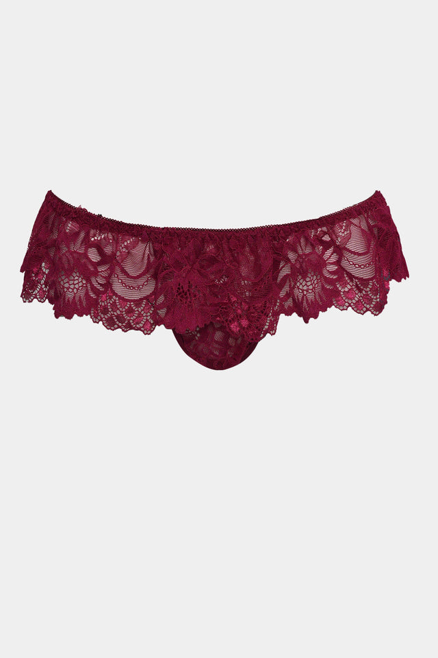 Elegant Burgundy Lace Bralette – Sexy & Comfortable