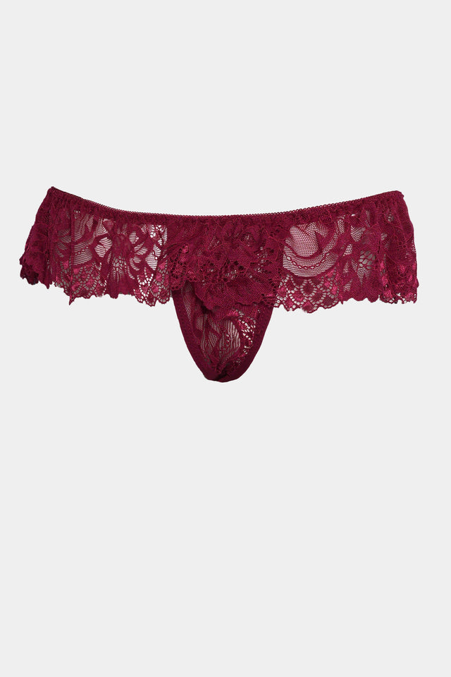 Elegant Burgundy Lace Bralette – Sexy & Comfortable